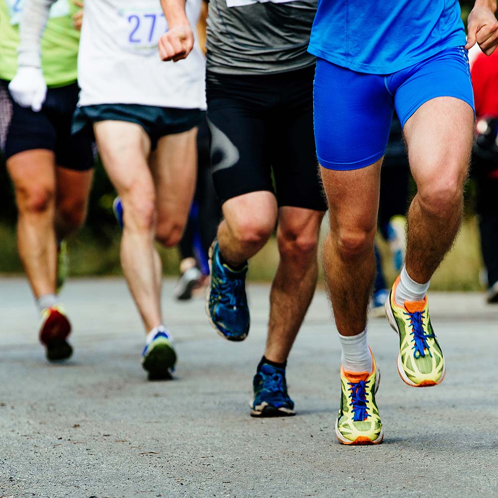 Groupe de coureurs à l'entraînement